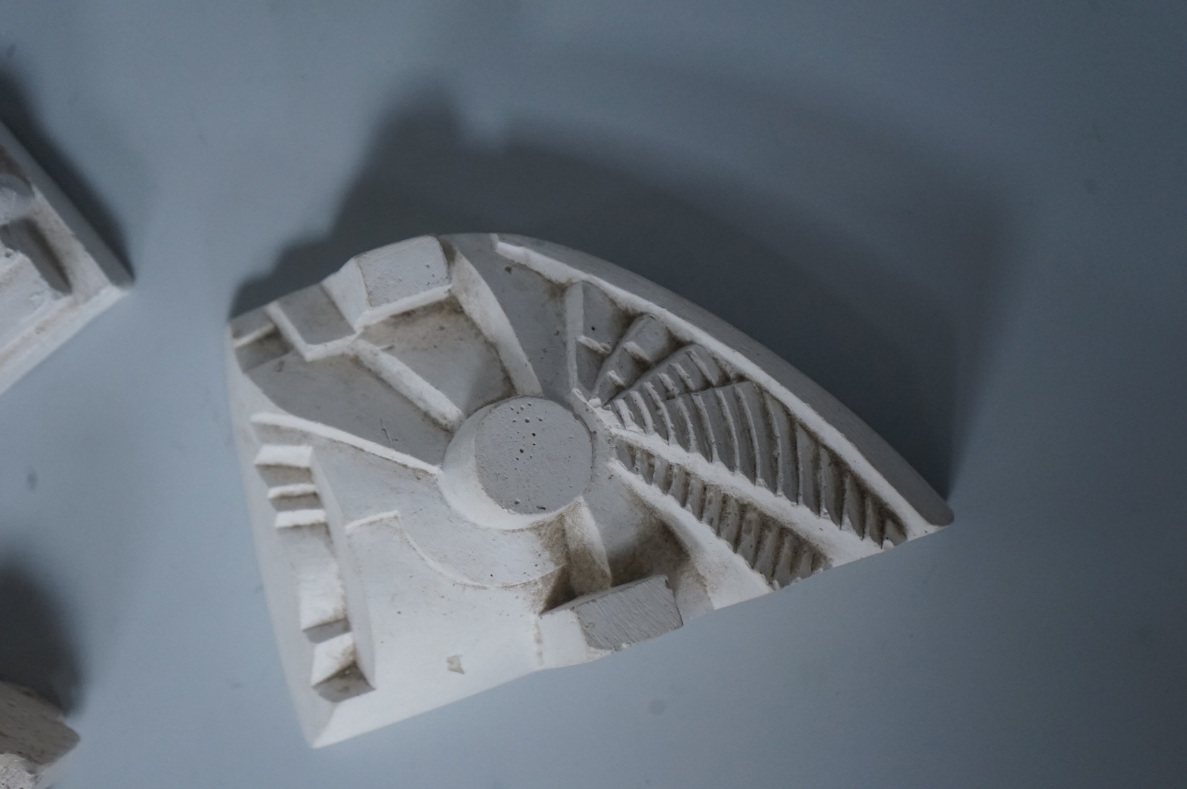 Sir Eduardo Paolozzi RA (1924-2005), three abstract plaster maquettes, signed, largest 12cm wide